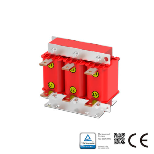 Line Reactor AC 3-Phase 400V ,2%(uK), Rated Current 60A , 22kw